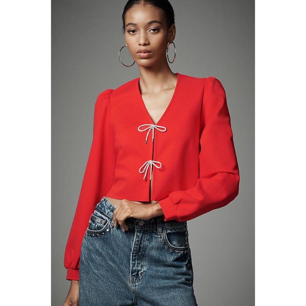 Dolan‎ Anthropologie Bow-Front Cardigan Top NEW
